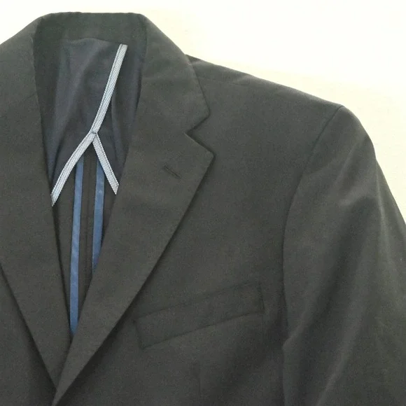 Cole Haan 40S Black Grand OS Wool Soft Shoulder Blazer Suit Jacket Sport Coat‎